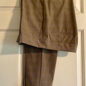 Brown plaid pants size 6